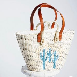 Free People sundrenched straw tote